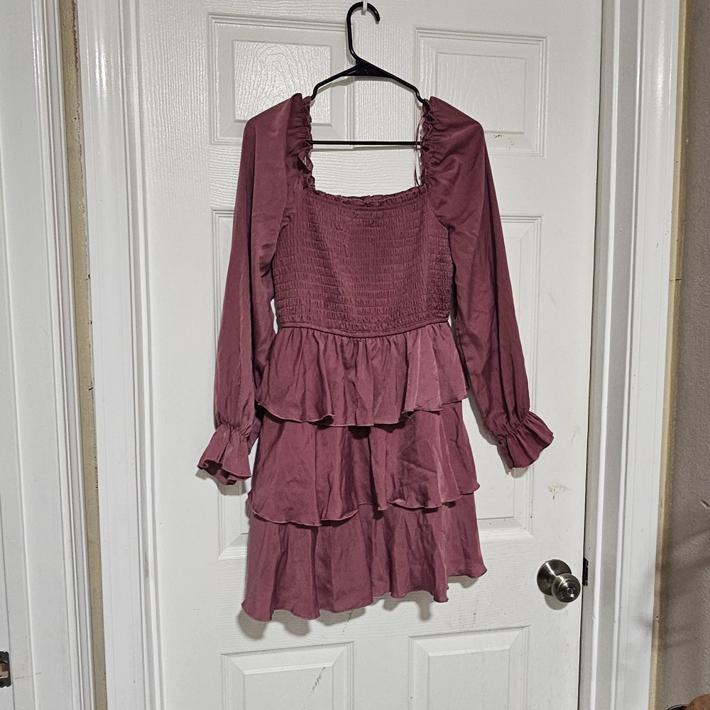 H&M Mauve Smocked Top